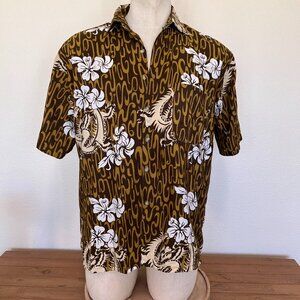 Hawaiian Shirt - Dragon & Flowers - Everest Collection - Size Large